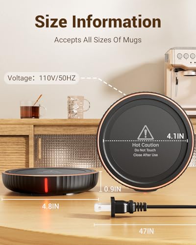 Electric Mug Warmer & Candle Warmer Plate for Desk - Coffee Cup Heater
