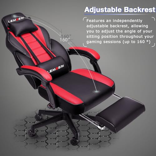 Heavy-Duty Big and Tall Gaming Chair, 400lb Capacity, Ergonomic PC Desk Chair