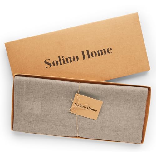 Solino Home Natural Linen Table Runner 14 x 156 Inches - Variation 03