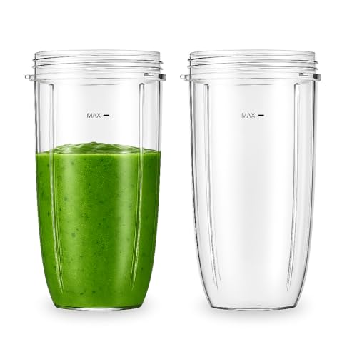 32 oz Blender Cups - 2 Pack Replacement Set for 600W and 900W Blenders