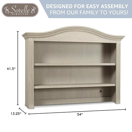 Universal Nursery Dresser Hutch with Adjustable Shelving