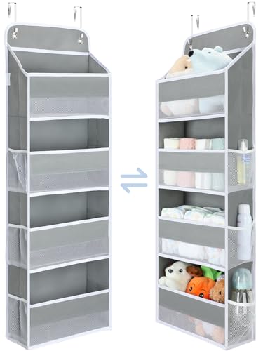 Over the Door Hanging Organizer with 10 Pockets and Sturdy Shelves