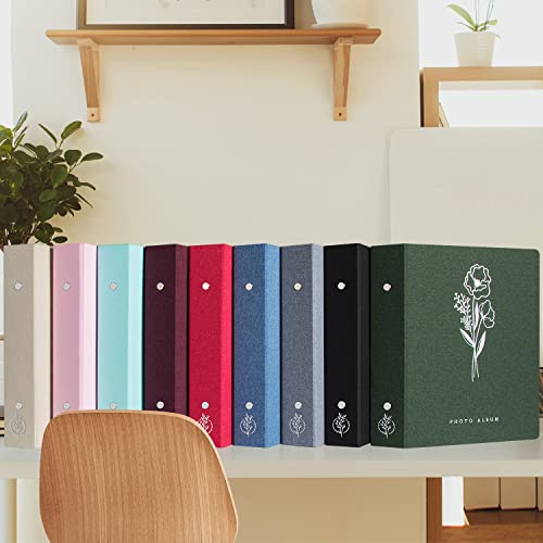 Large Linen Photo Album 4x6 - 600 Pocket Capacity for Horizontal & Vertical