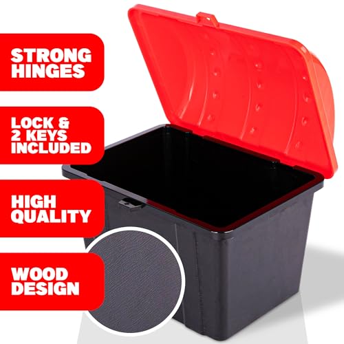 Treasure Chest Storage Box for Kids with Functional Metal Lock and Keys