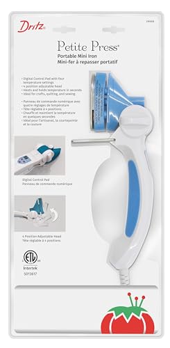 Portable Mini Iron for Quilting, Sewing, and Crafts with 4 Heat Settings