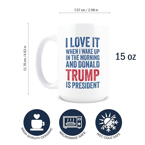 15oz Patriotic Republican Coffee Mug - Funny Trump Gift for Men