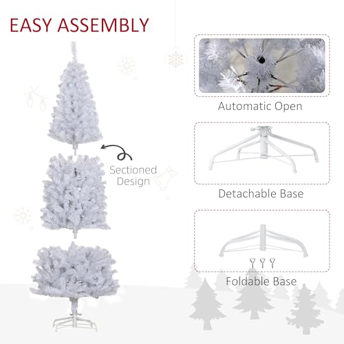 7ft Unlit Slim Pencil Artificial Christmas Tree with 818 Branch Tips