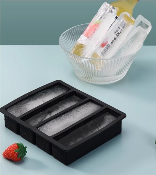 JBFadzmat 2-Piece Silicone Ice Tray Set, suitable for whiskey, cocktails, or butter molds. Freezer molds with dust covers, easy to unmold and clean, reusable.
