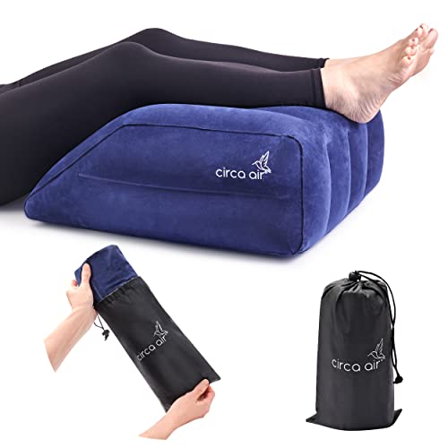 Inflatable Leg Elevation Pillow for Swelling Relief - Adjustable Wedge