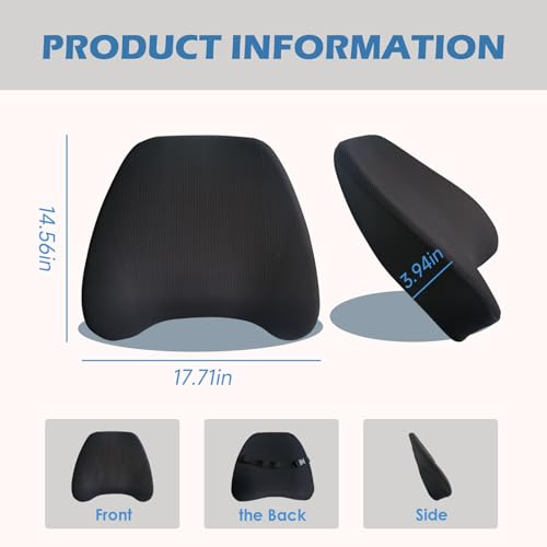 Memory Foam Lumbar Support Pillow for Car and Office Chair