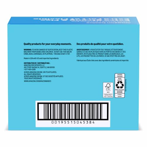 Amazon Basics 13 Gallon Tall Kitchen Trash Bags, Scented, 80 Count