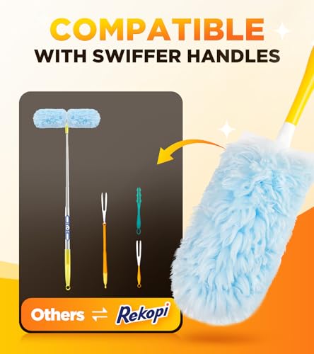 Disposable Duster Refills with Handle - 30 Pack Microfiber Cleaning Kit