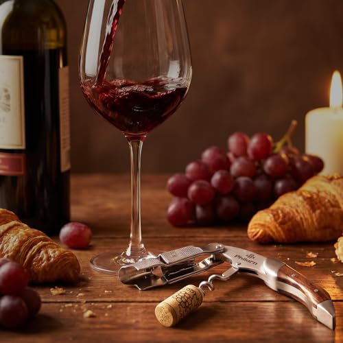 Philorn Rose Wine Opener Professional Manual Corkscrew with Foil Cutter & Rosewood Handle