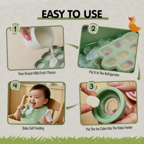 19-Piece Silicone Baby Feeding Set with Suction Plates and Utensils