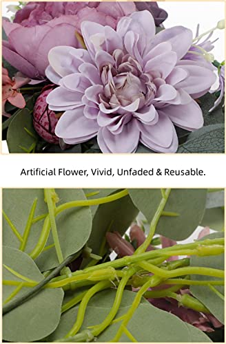 Artificial Wedding Flower Swag Set, Navy and Dusty Blue Floral Decor