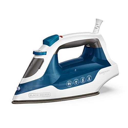 BLACK+DECKER Easy Steam Iron for Clothes with Stainless Soleplate