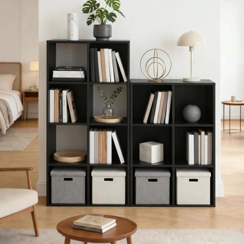 8-Cube Storage Organizer, Reversible Modern Bookcase and Display Shelf