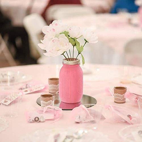 16-Inch Round Mirror Plate, Frameless Glass Tray for Wedding Centerpieces