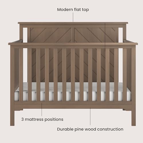 2-Piece Nursery Set: 4-in-1 Convertible Crib and Changing Table