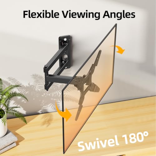 IWORKBOARD 32-43 Inch Full Motion TV Wall Mount for 13-43" TVs & Monitors, 360° Rotating, Tilt & Swivel, VESA 200x200mm, Supports 55 lbs, Easy Install