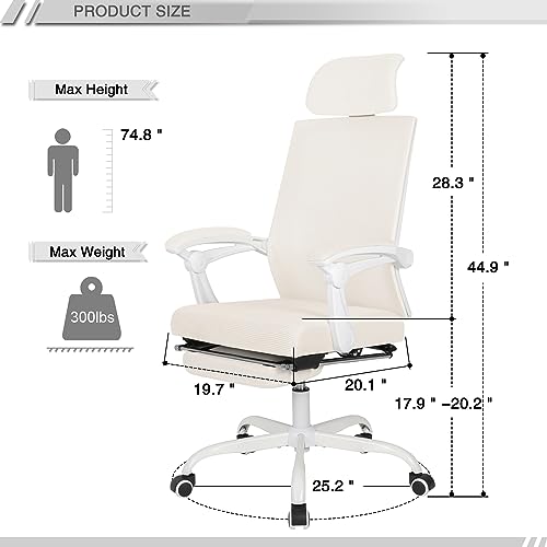 Home Office Desk and Ergonomic Mesh Chair Set with Storage Shelves