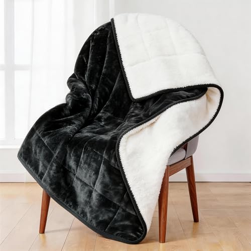 Weighted Blanket Queen Size 20lbs 60x80 Inches Soft Sherpa Fleece Throw