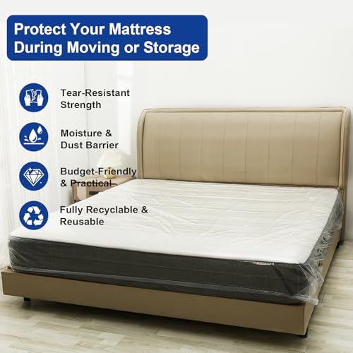 King Size Mattress Bags for Moving and Storage - 2 Pack, Waterproof & Dustproof