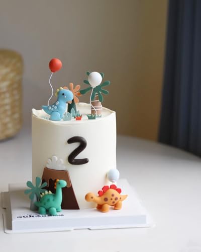 19pc Dinosaur Cake Topper Set for Kids Birthday Party Decorations