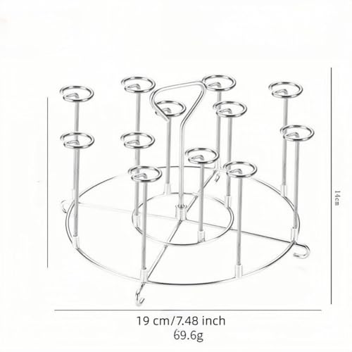 Stainless Steel Air Fryer Skewer Rack with 24 Skewers for 4-8 Quart Air Fryers