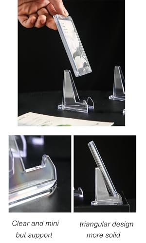 50-Pack Acrylic Card Display Stands for Sports Graded Trading Cards