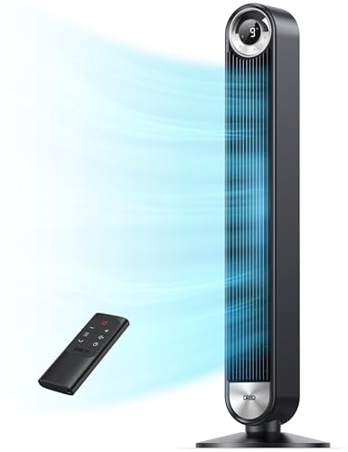 Tower Fan for Bedroom, 42-Inch Quiet Standing Fan with 9 Speeds and 90° Oscillation