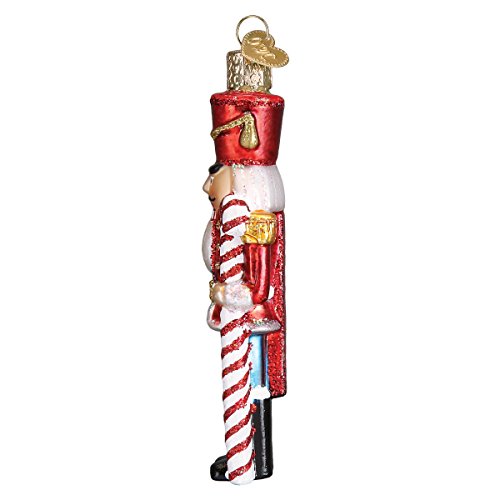 Peppermint Nutcracker Handblown Glass Christmas Tree Ornament