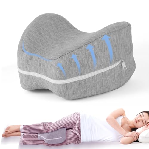 Memory Foam Knee Pillow for Side Sleepers - Ergonomic Leg Support
