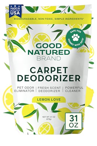 Natural Carpet Deodorizer & Pet Odor Eliminator Powder, Lemon Scent (31 oz)