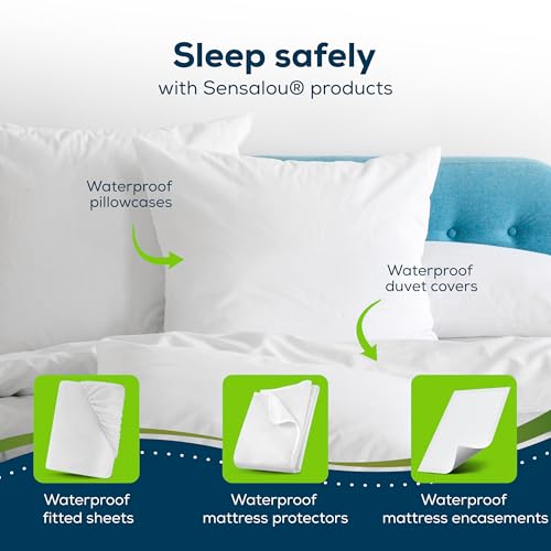 Waterproof Duvet Cover with Zipper - Full/Queen Size, White