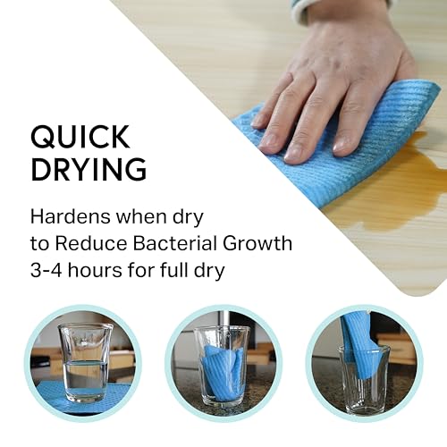 Reusable Cellulose Dishcloths 10-Pack, Absorbent Kitchen Cleaning Cloths