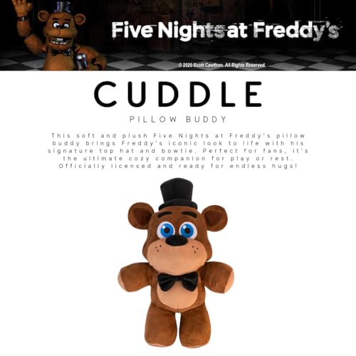 Five Nights at Freddy's Freddy Fazbear Plush Cuddle Pillow Buddy, 20"