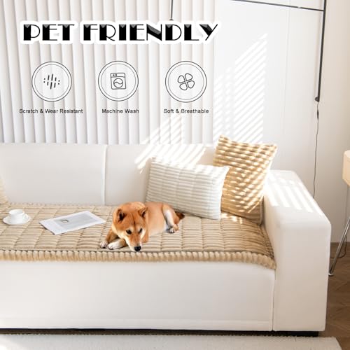 Washable Non-Slip Couch Cover for Dogs - Pet Friendly Sofa Protector