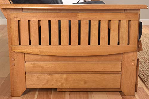 Queen Size Futon Sofa Bed Set with Innerspring Mattress and Storage Drawers