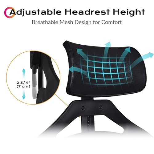 28-Inch Portable Folding Makeup Director Chair with Adjustable Headrest