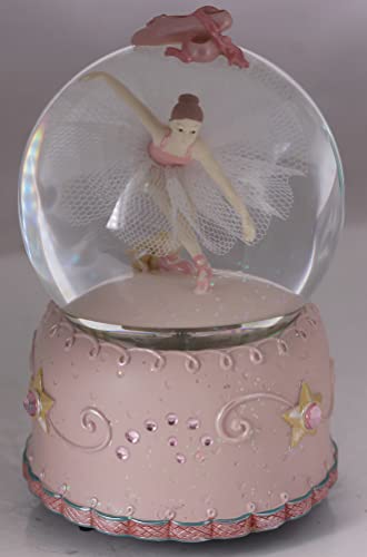 Ballerina Swan Lake Musical Snow Globe with Rotating Figurine and LED Lights