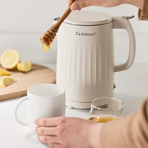 1-Liter Electric Tea Kettle, Stainless Steel Double Wall Hot Water Boiler