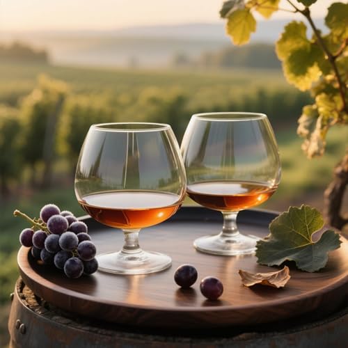 Physkoa Set of 4 22 oz Large Brandy Snifter Glasses - Cognac & Spirits Tasting
