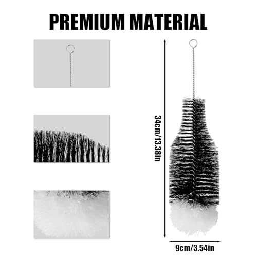 Long Bottle Cleaning Brush with Anti-Scratch Nylon Bristles 13.4 Inch