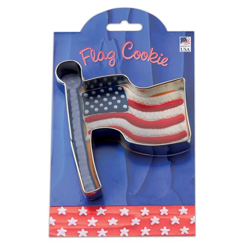 Flag Cookie Cutter 4.25 Inch - Made in USA for Patriotic Baking