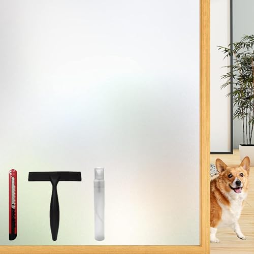 Frosted Glass Window Film - 96% Privacy Protection, Heat Blocking, 17.5 x 78.7 Inch