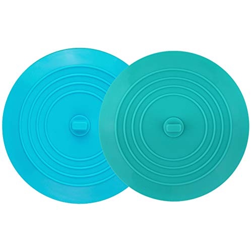 2PCS Silicone Bathtub Drain Stopper & Hair Catcher - 6 Inch