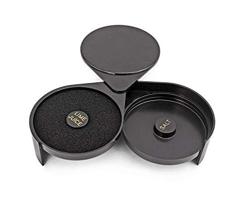 Black Plastic 2-Tier Bar Glass Rimmer for Cocktails & Drinks