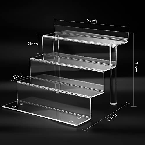 4-Tier Acrylic Display Riser Shelf for Perfume, Cologne, and Collectibles