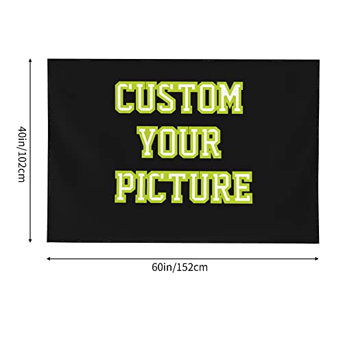 Custom Photo Tapestry Wall Hanging - Personalized 60x40 Inch Decor